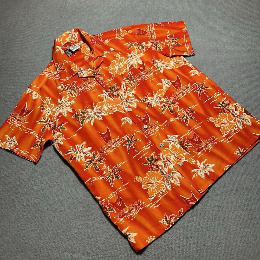 Kennington LTD California Hawaiian Short Sleeve Floral Shirt Medium Button Down‎